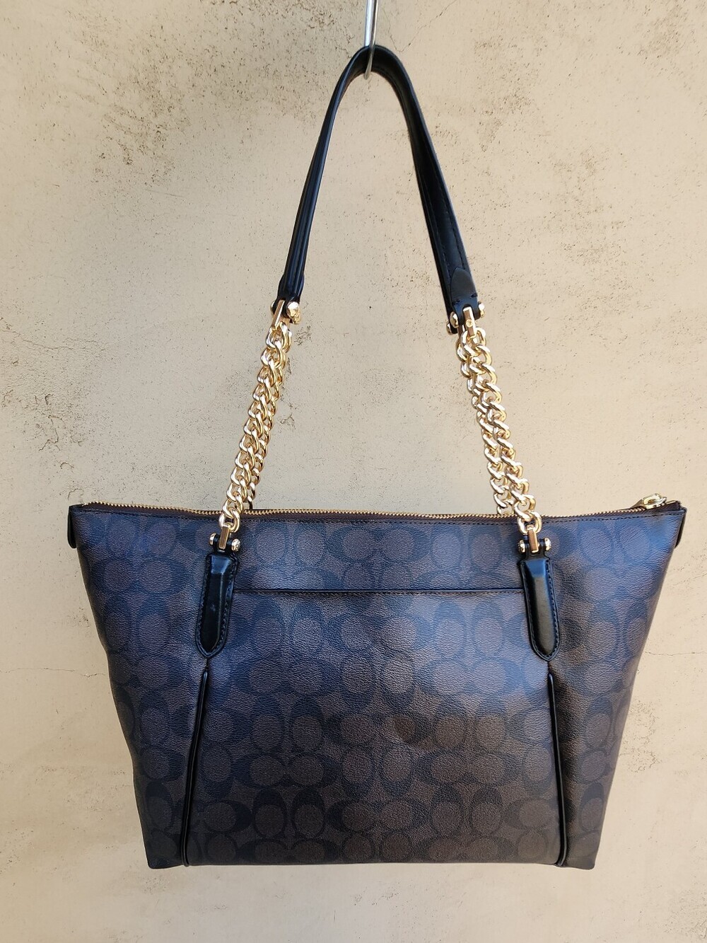 Coach Ava Chain Tote Signature Canvas Shoulder Bag - F87776 - Picture 5 of 16